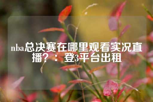 nba总决赛在哪里观看实况直播？：登3平台出租-第1张图片-皇冠信用盘出租